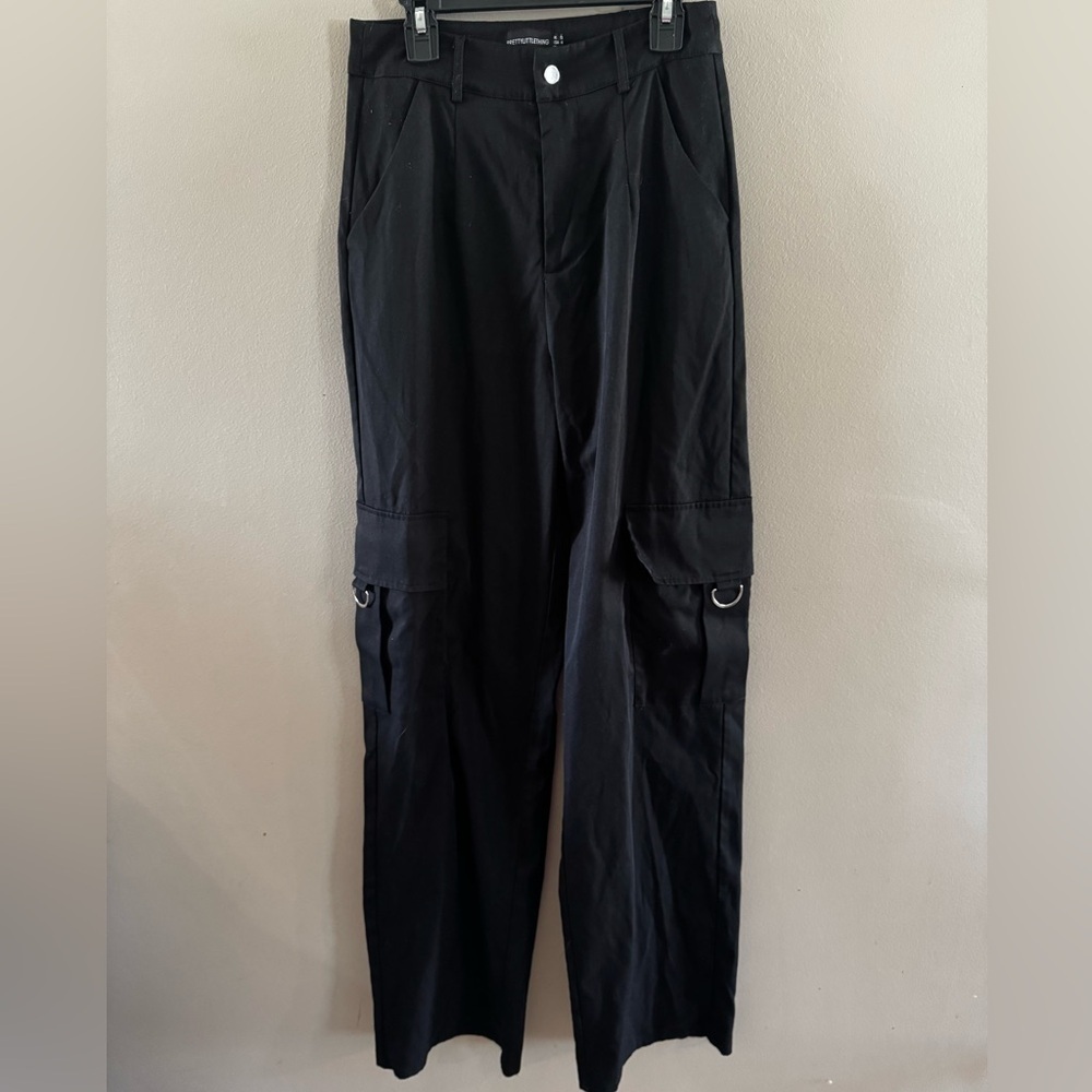 PrettyLittleThing Black Cargo Pants